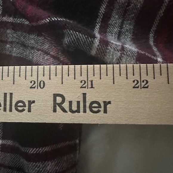 Fashion Bug Vintage Women's Red Black Plaid Flannel Zip Up Shirt Shacket Large - Picture 4 of 9